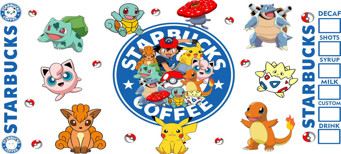 Starbies Pokemon UV DTF Wrap