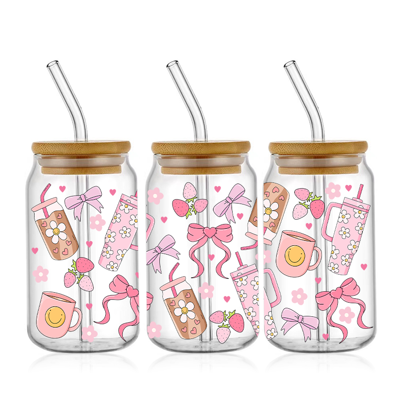 Cute Gal Drinks UV DTF Wrap