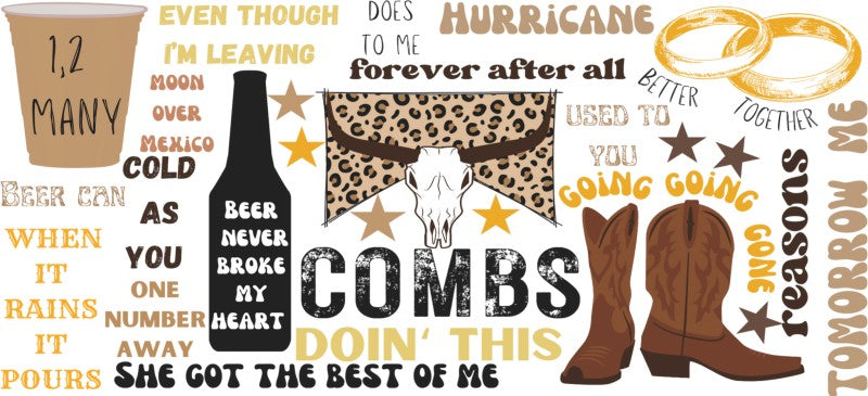 Luke Combs UV DTF Wrap