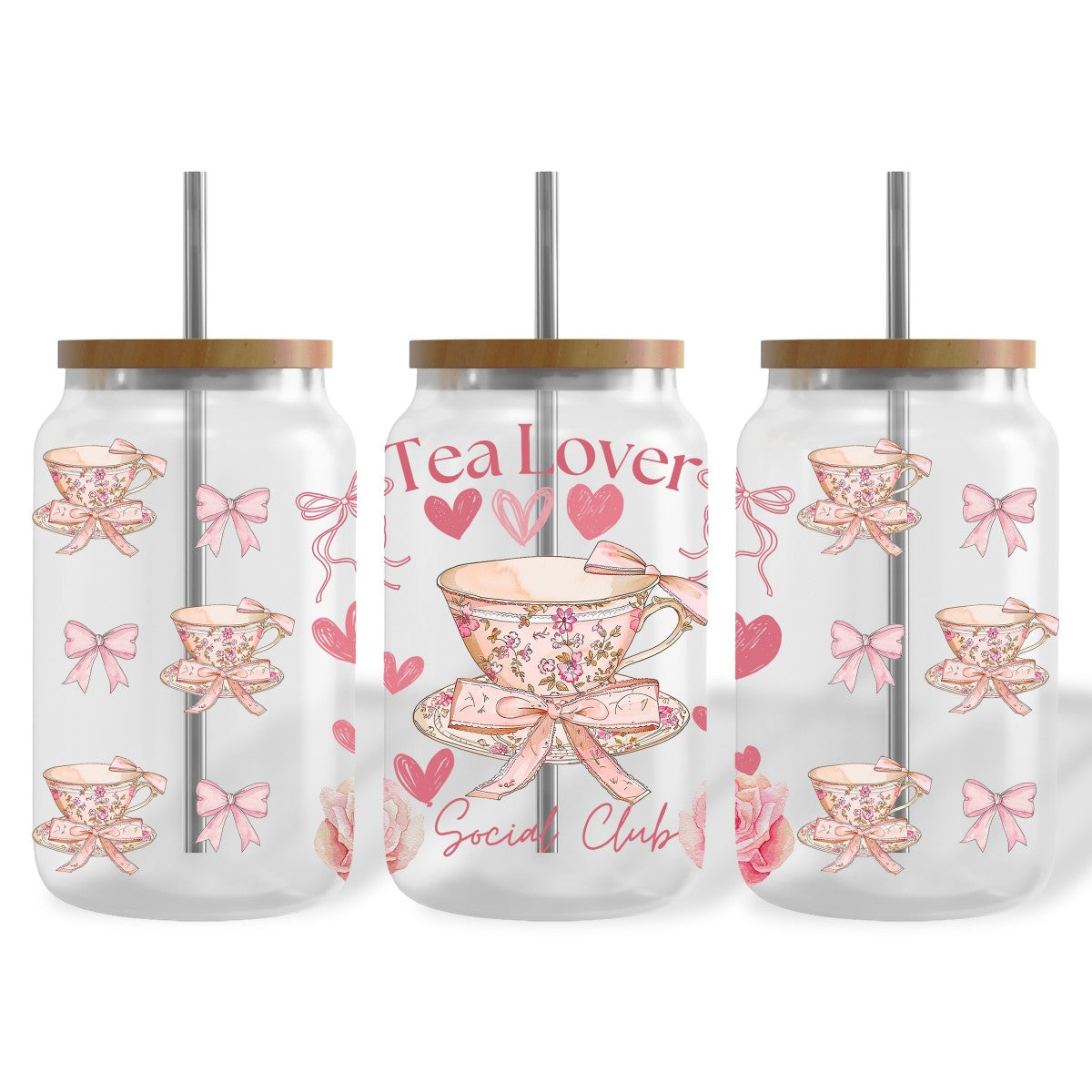 Tea Lovers Social Club UV DTF Wrap