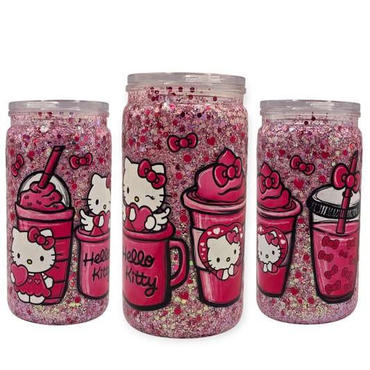 Hello Kitty Snowglobe Acrylic Cup