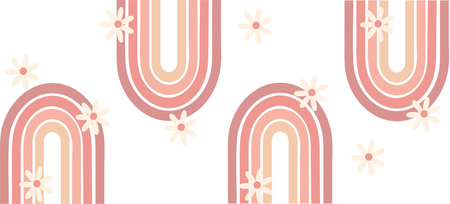 Flowers and Rainbows UV DTF Wrap