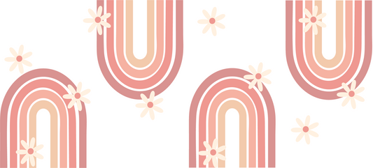 Flowers and Rainbows UV DTF Wrap