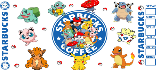 Starbies Pokemon UV DTF Wrap