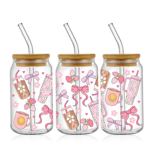 Cute Gal Drinks UV DTF Wrap