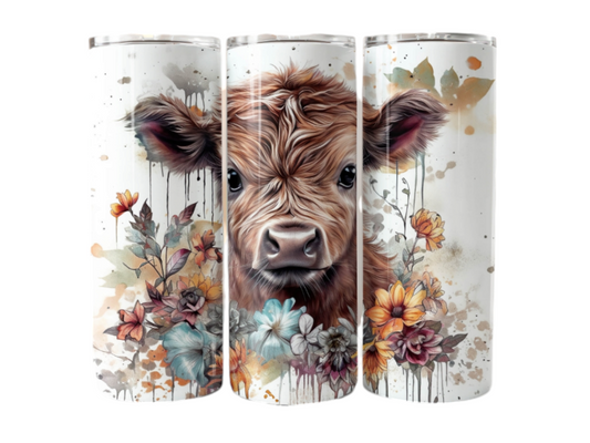 Highland Cow Floral