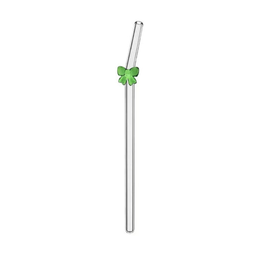 Glass Straw Green