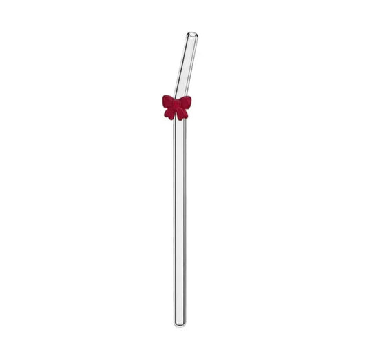 Glass Straw Red