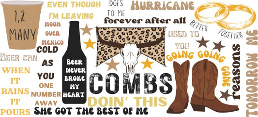 Luke Combs UV DTF Wrap