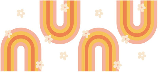 Retro Rainbow UV DTF Wrap