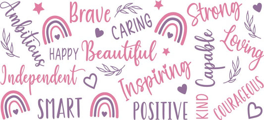 Positive Words UV DTF Wrap