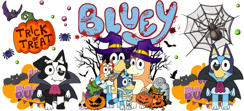 Halloween Bluey UV DTF Wrap