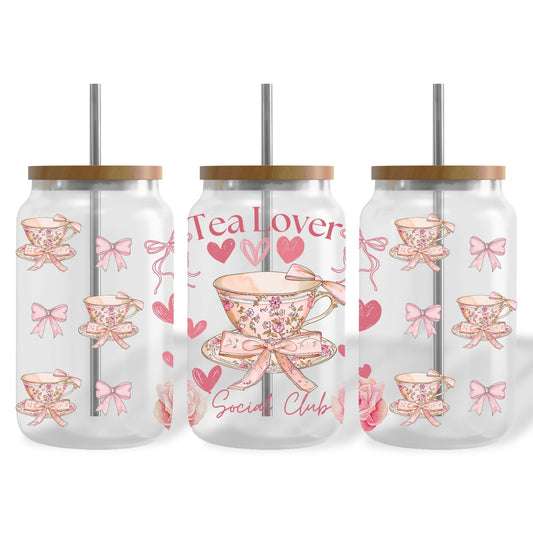 Tea Lovers Social Club UV DTF Wrap