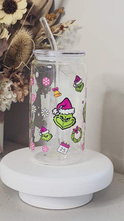 Xmas Grinch 2 (glass cup)